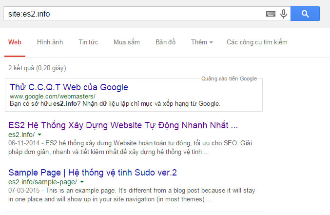 Kiểm tra Website có được index trở lại hay không?