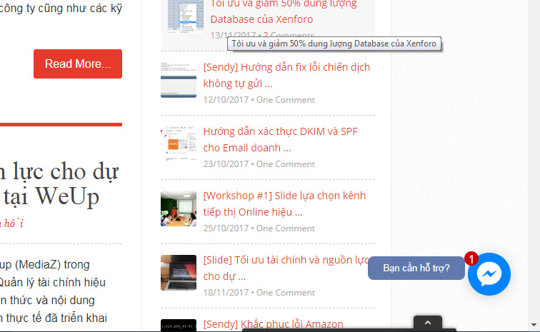 Thêm "LiveChat" (Gửi tin nhắn) Facebook vào Website