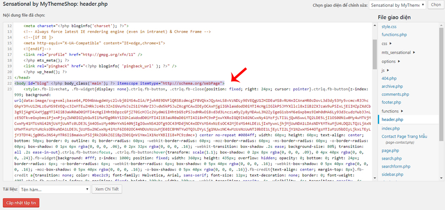 Thêm nút chat facebook trên website Wordpress