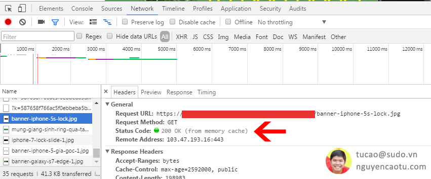 Cách kiểm tra tài nguyên đã được trình duyệt lưu hay chưa?