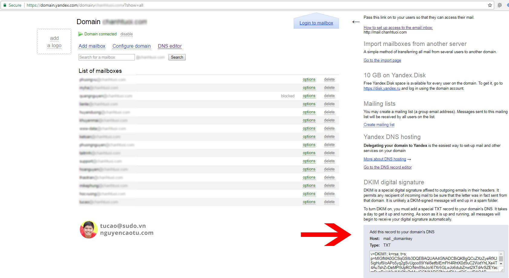 DKIM digital signature
