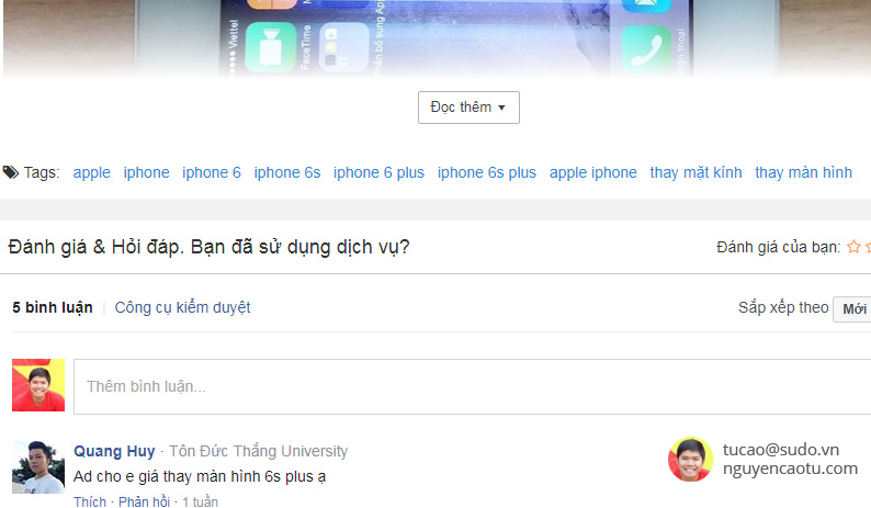 Tag trong bài dịch vụ, tác dụng giống như trong bài viết.