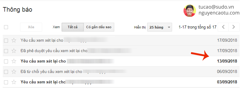 Khi nào thì đơn yêu cầu Google xem xét lại Website của bạn được phê duyệt