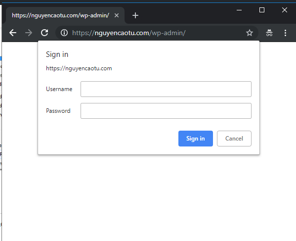 Mật khẩu 2 lớp bảo vệ thư mục Wp-admin