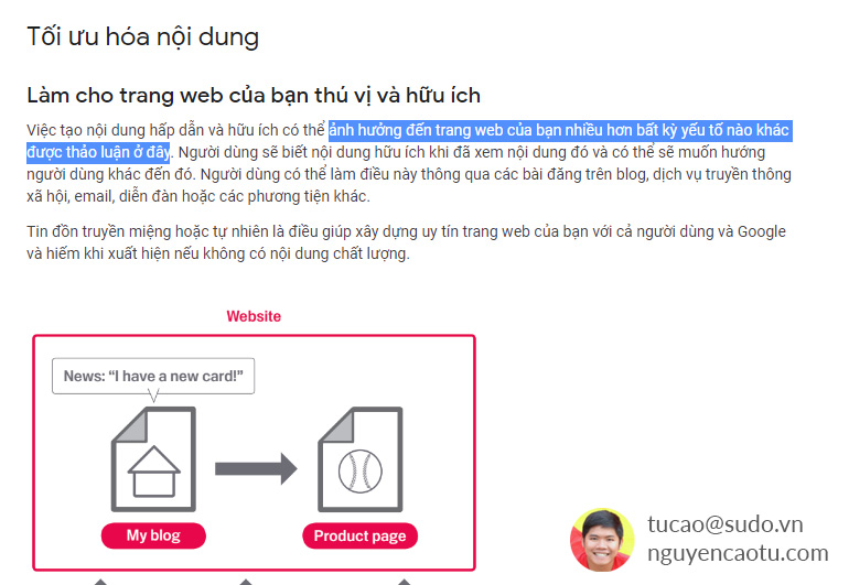 Tối ưu hóa nội dung website là quan trọng nhất