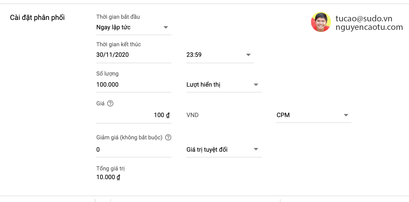 Cài đặt phân phối