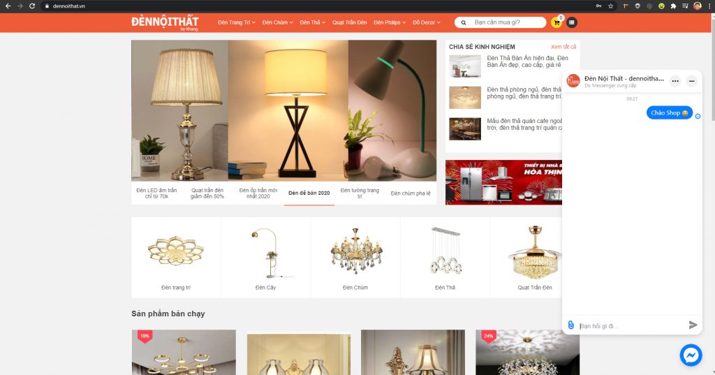 Kết quả bạn sẽ đạt được sau khi hoàn thành. Demo Livechat Facebook.