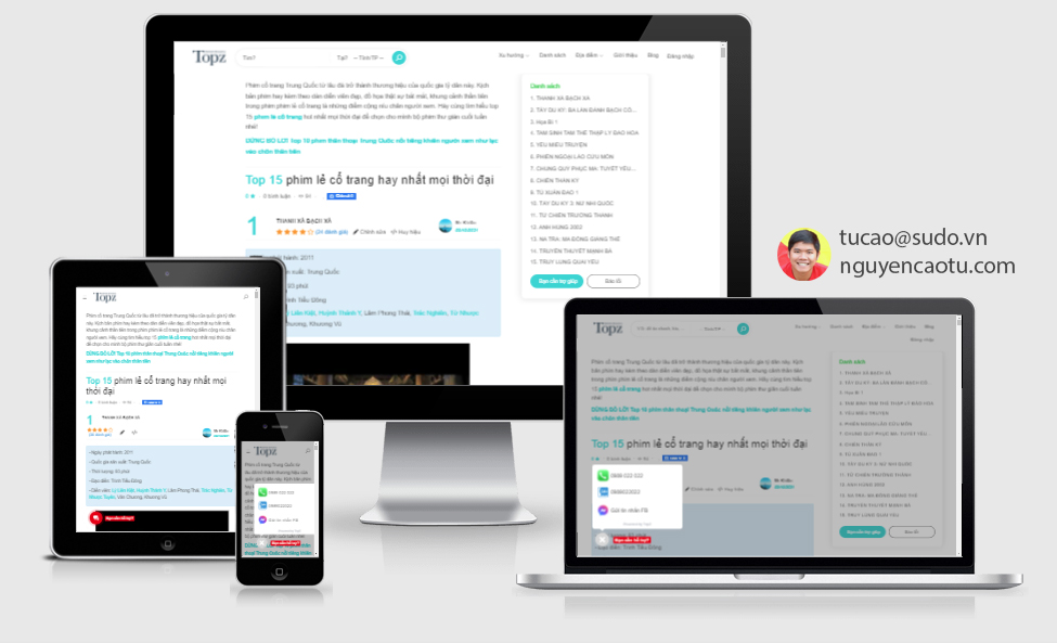 Hướng dẫn chèn nút bấm gọi điện thoại, zalo, gửi tin nhắn FB, Telegram, Email vào Website