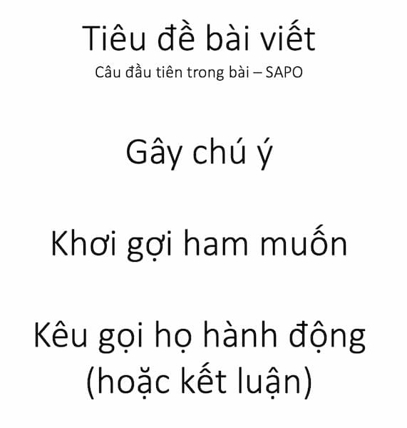 Khung 1 bài viết tốt cho việc thu hút người dùng