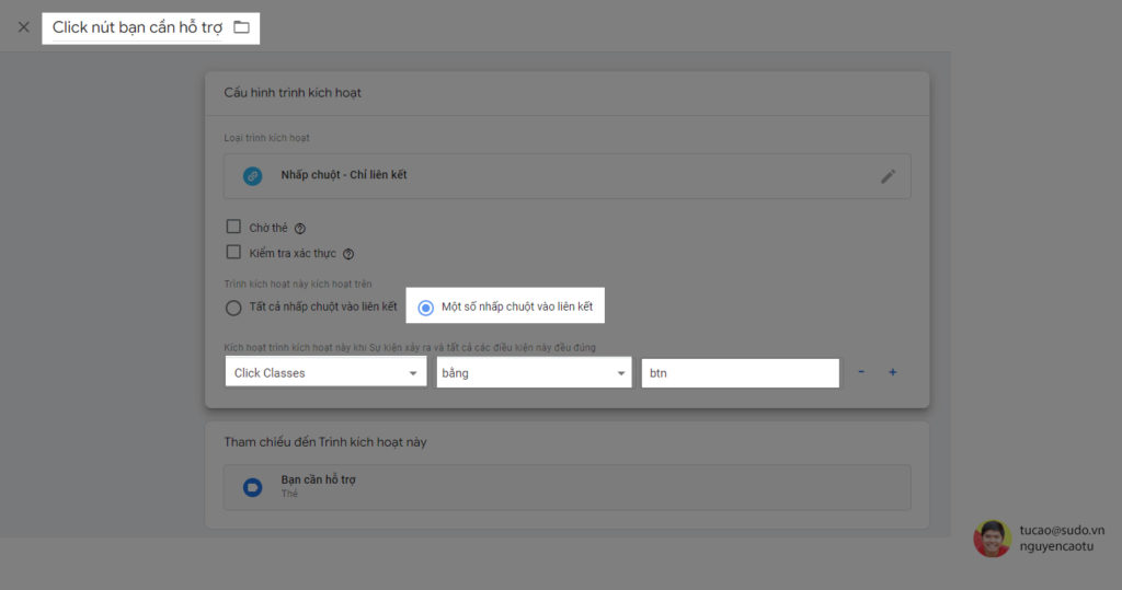 Khai báo trình kích hoạt