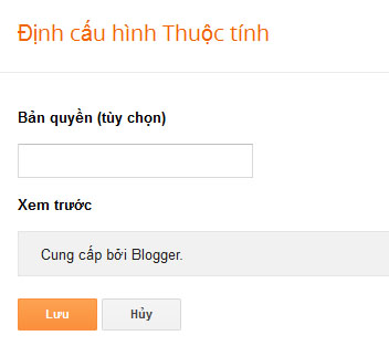 Cấu hình thuộc tính