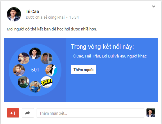 chia sẻ vòng kết nối