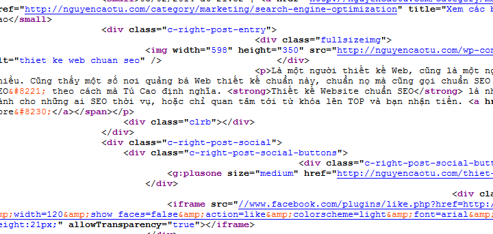 Nội dung mà những con Robots đọc được,