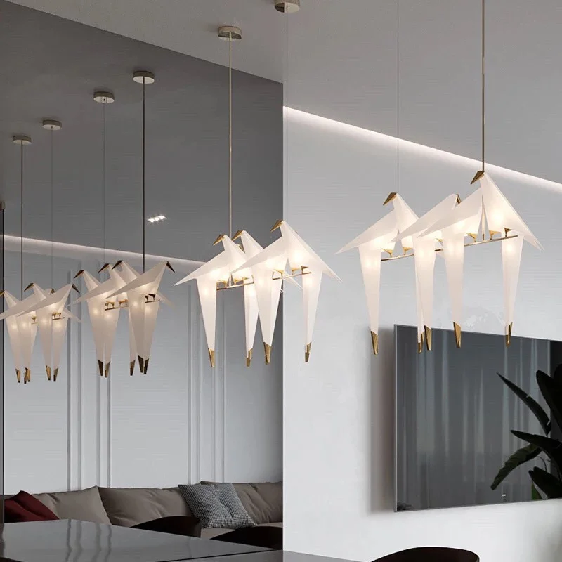 Đèn decor chim hạc trắng