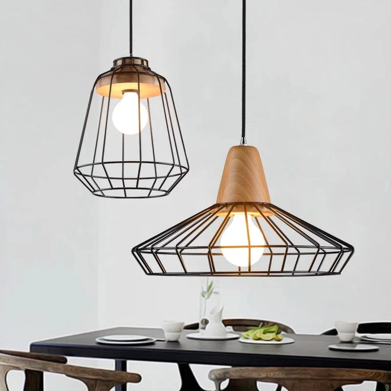 Đèn Thả Lồng Sắt Đuôi Gỗ HTDT-24 | Ảnh 5