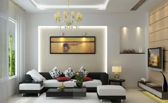 đèn soi tranh phòng khách