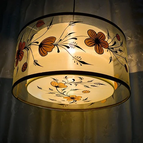 Đèn chao bằng vải - Chao đèn thả trần bằng vải - Chao đèn trang trí cao cấp