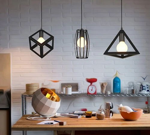 Đèn bàn ăn phong cách hiện đại hình chóp - Đèn thả bàn ăn hiện đại hình chóp