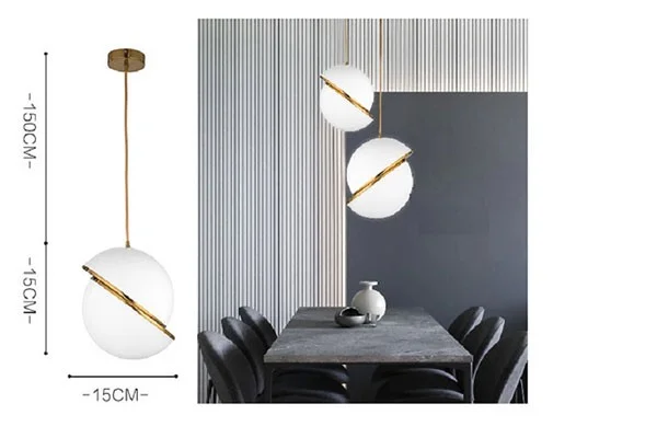 Đèn bàn ăn hiện đại mặt trăng cách điệu - Đèn thả bàn ăn hiện đại mặt trăng cách điệu