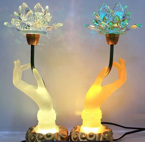 Đèn thờ pha lê - Đèn bàn thờ pha lê - Đèn bàn