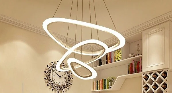 Đèn chùm đơn giản thả 3 vòng LED HTPL-29
