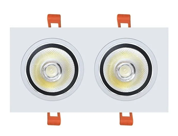 Đèn LED vuông âm trần 2 bóng