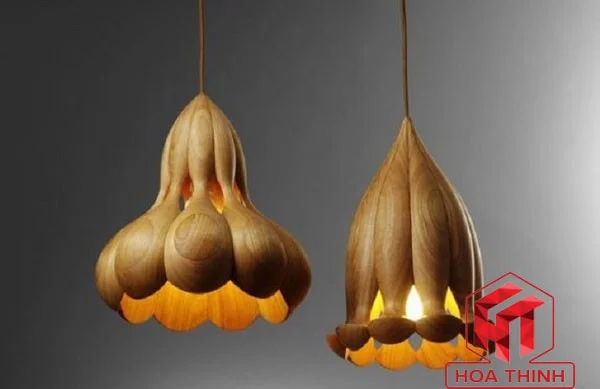 Đèn gỗ treo trần - Đèn thả trần