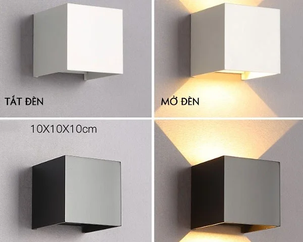 đèn led hắt tường lập phương