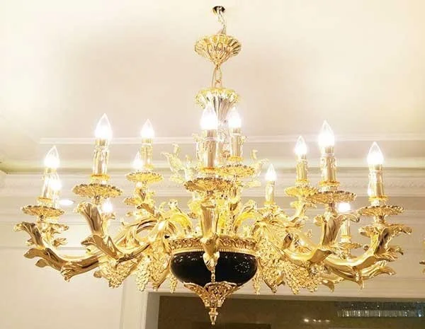 Đèn chùm đồng - Đèn chùm đồng cổ điển - Đèn chùm đồng tân cổ điển - Đèn chùm đồng cao cấp