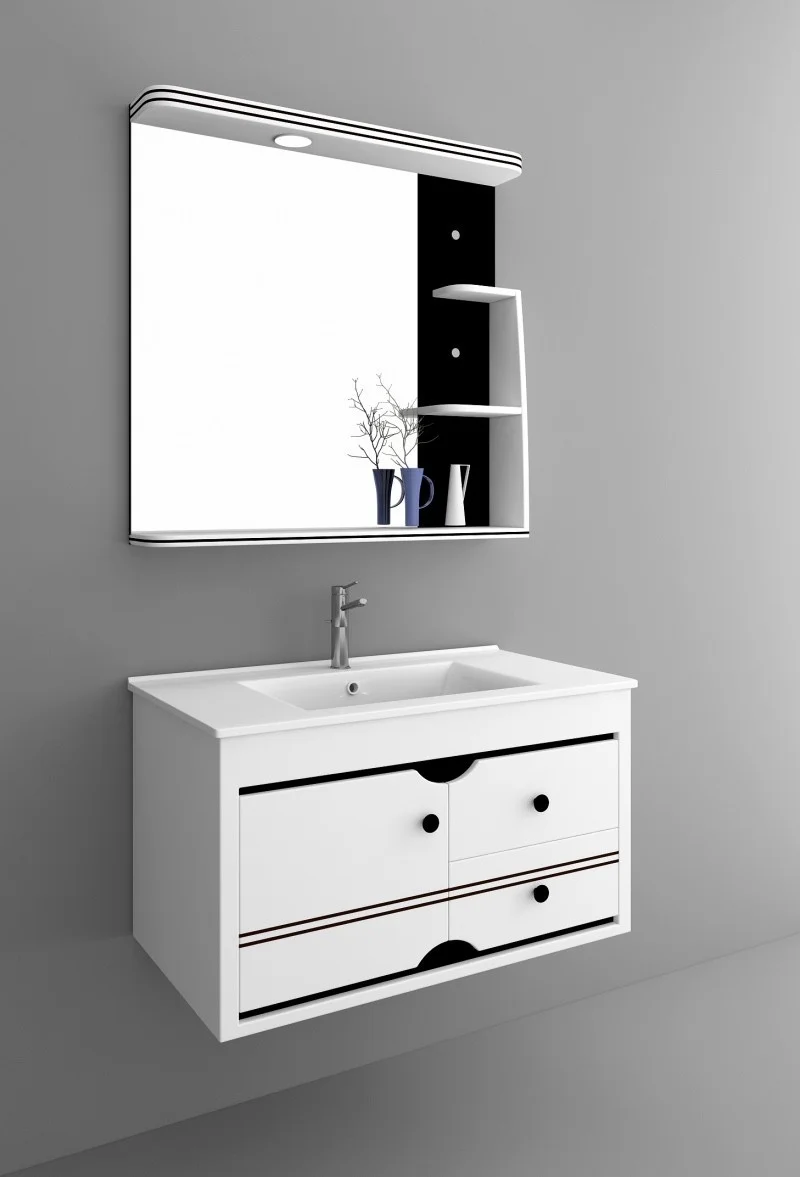Bộ tủ, chậu, kệ gương PT8023