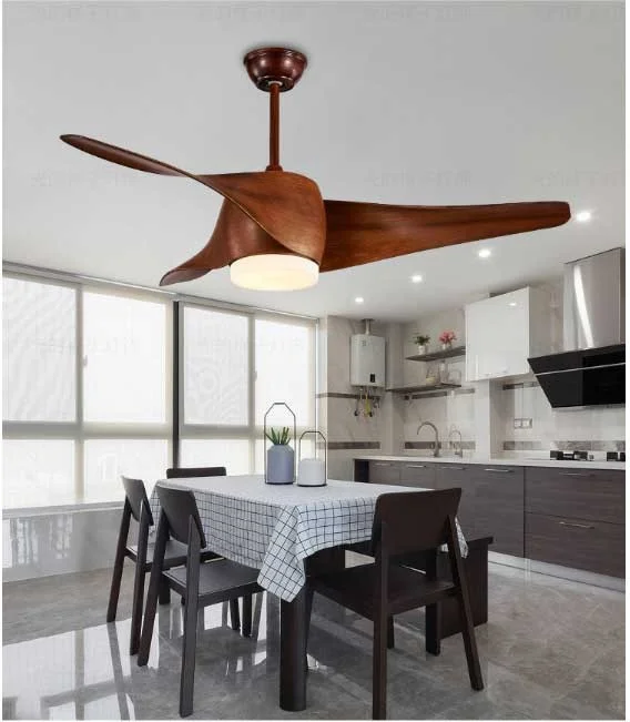 Quạt trần cánh gỗ hiện đại HT-6017