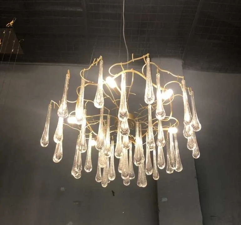 Đèn chùm pha lê trang trí quán cà phê trà sữa HTPL-09