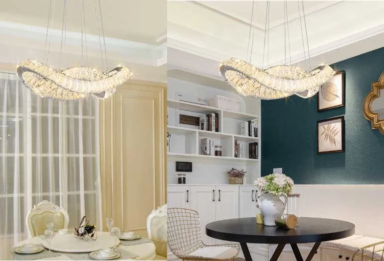 Đèn thả bàn ăn pha lê hiện đại Đèn bàn ăn hiện đại pha lê - Đèn phòng ăn hiện đại pha lê