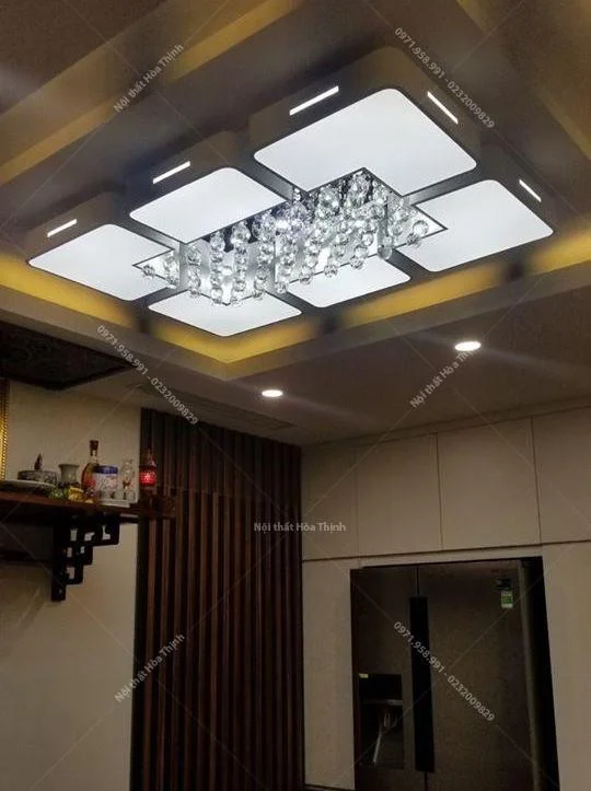 Đèn ốp trần chữ nhật pha lê HT- 002 | Ảnh 2