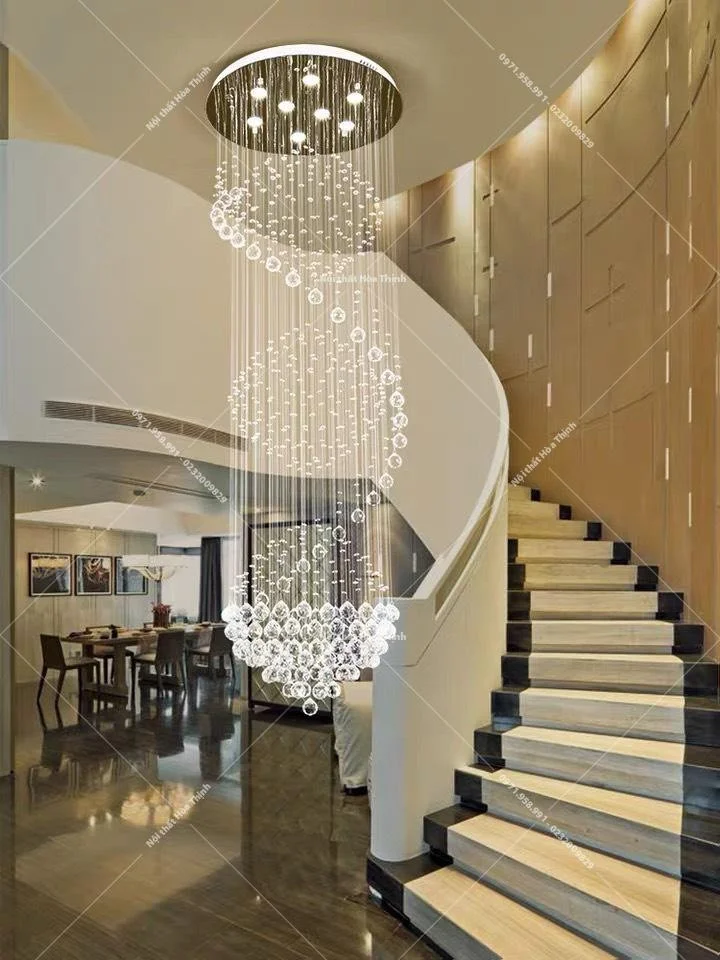 Đèn thông tầng pha lê đẹp TTPL-11