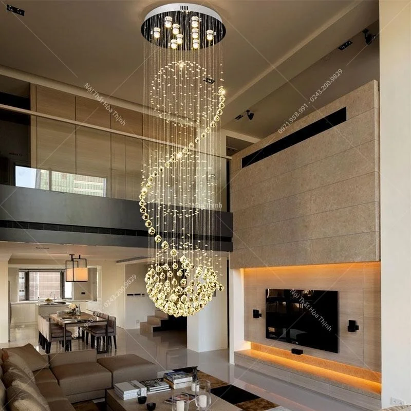 Đèn thông tầng pha lê đẹp TTPL-11