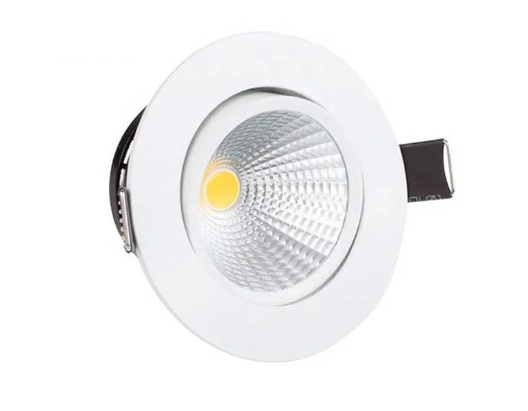 đèn led âm trần 3 màu 7w Đèn trang trí âm trần LED 3 màu 7w COB