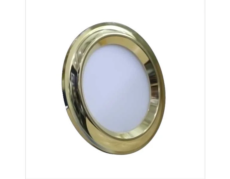Đèn led âm trần 7w 3 màu Đèn LED âm trần 3 màu 7w mặt cong Nano Gold viền vàng TLC
