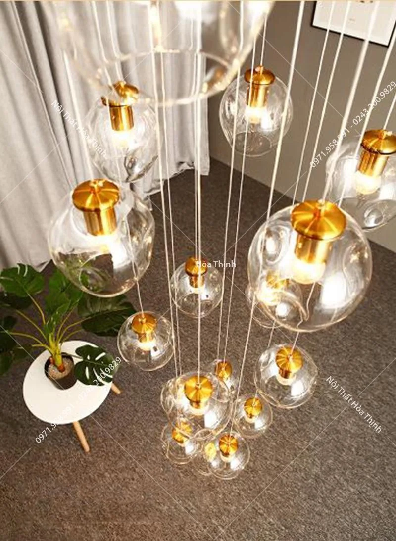 Đèn thông tầng pha lê đẹp TTPL-21