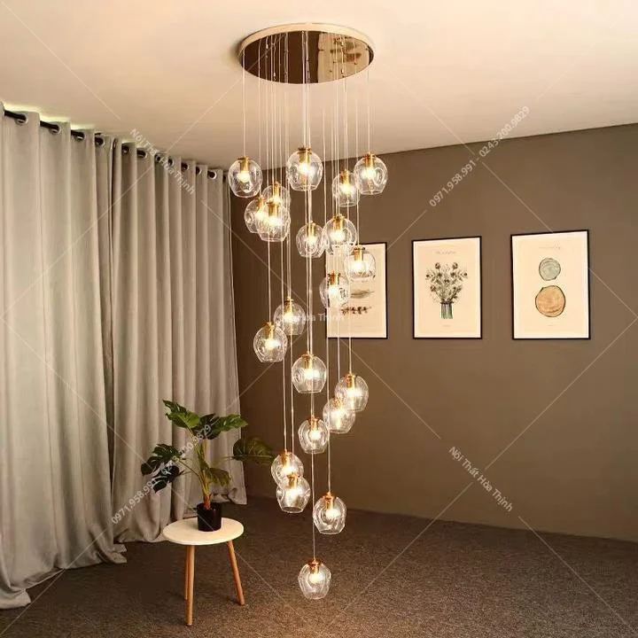 Đèn thông tầng pha lê đẹp TTPL-21