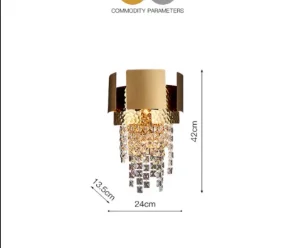 đèn treo tường phòng ngủ pha lê HTOT-10