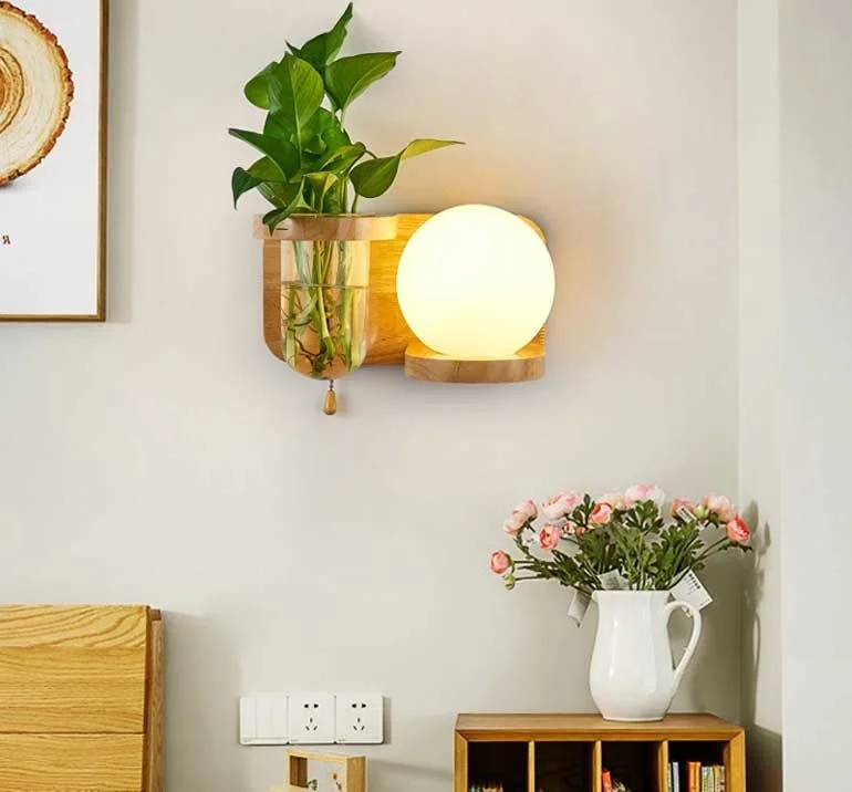 đèn trang trí bằng gỗ