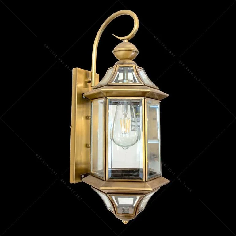 Đèn LED trang trí mặt tiền nhà cao cấp - Đèn trang trí mặt tiền nhà bằng đồng cao cấp HTML-B6015-1