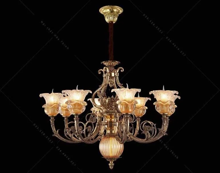 Đèn phòng khách trang trí nhà cấp 4 - Đèn LED trang trí phòng khách nhà cấp 4 cổ điển