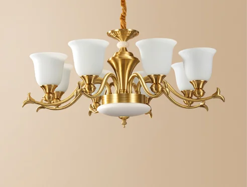 đèn chùm đồng HTD-02