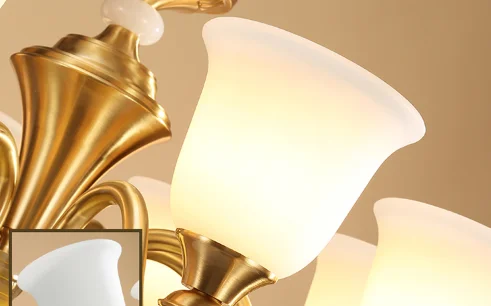 đèn chùm đồng HTD-02