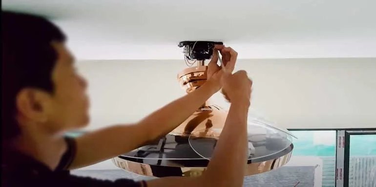 cách lắp quạt trần có đèn