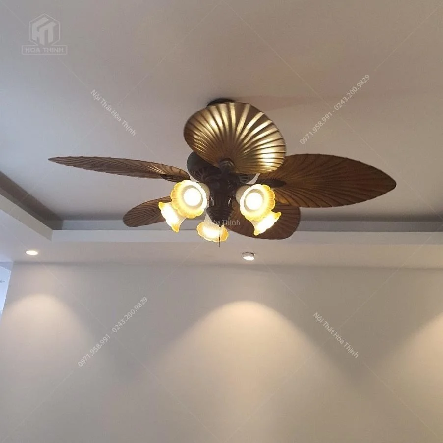 đèn quạt trần cánh lá HTQ-36