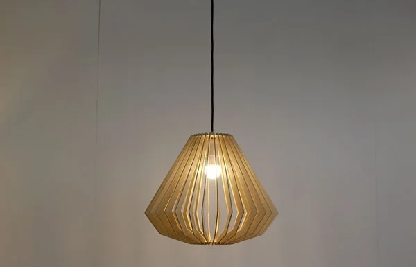 Đèn thả trần gỗ nấc - Đèn gỗ thả trần