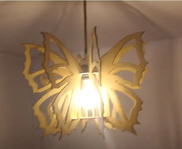 Đèn thả trần gỗ cánh bướm - Đèn gỗ thả trần